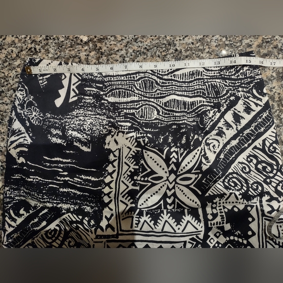 Cleo Petite Size 8P Lined Skirt Black and White Pattern - Picture 7 of 8